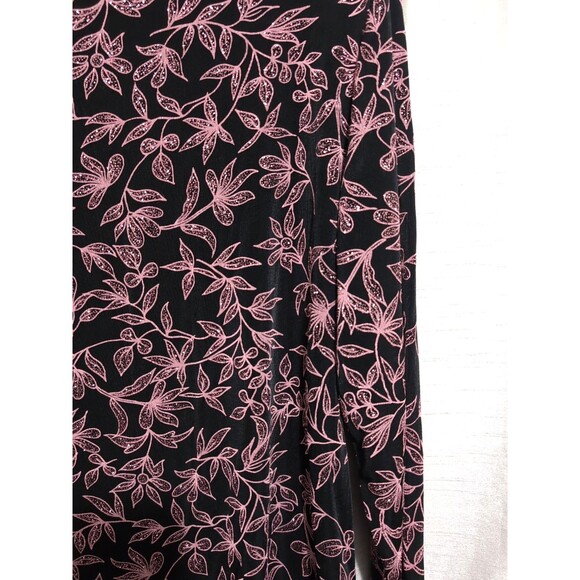 Connected Apparel Black Metallic Pink Sparkle Liquid Knit Top Size XL Festive - Picture 10 of 13